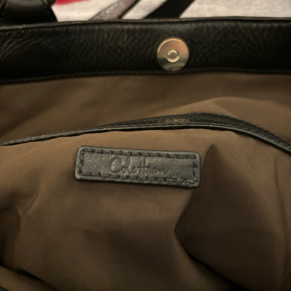 Cole Haan Camden Devin Black Leather Tote‎ Bag Crossbody - Picture 9 of 11